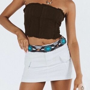 Princess Polly White Mini Skirt